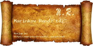 Marinkov Renátó névjegykártya